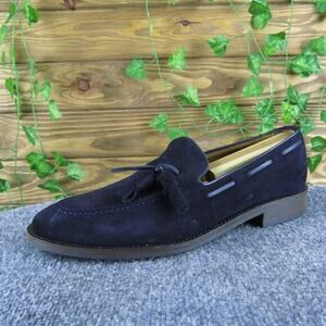Zara Men's Tassle Navy Loafer Blue Suede Size 42 Medium Gently Used‎ 2025